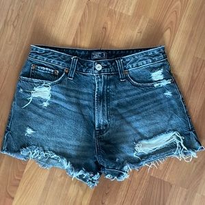 Abercrombie and Fitch black jean shorts
